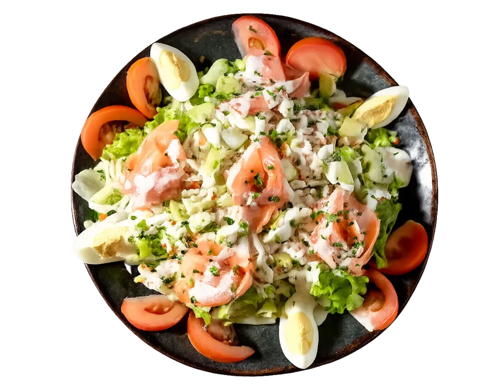 Salade fumé au saumon